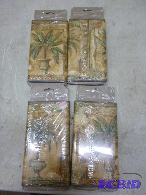 lot 20 image: 4 Packages of Home Trends Wallpaper Border 15...