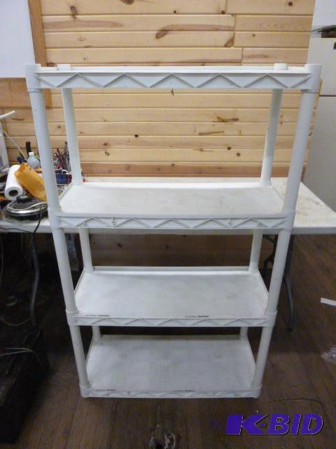 lot 211 image: 4 Tier Plastic Shelfing 34" X 14"...