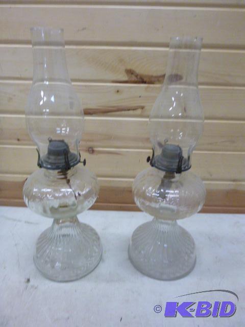 lot 217 image: 2 Vintage Oil Lamps...
