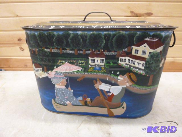 lot 228 image: Boiler Tube with Lid Decor...