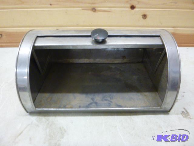 lot 274 image: Vintage Stainless Steel Bread Box...
