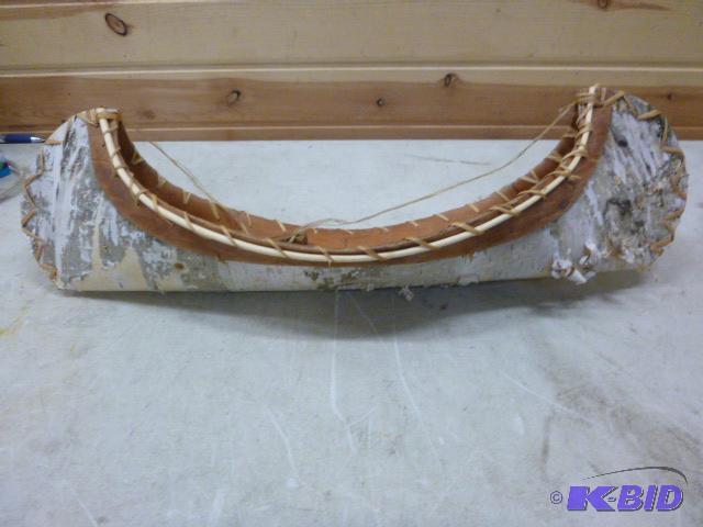 lot 278 image: Birch Bark Canoe Decor 25"...