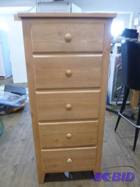 lot 38 image: 5 Drawer Dresser 47 12" X 20 12" ...