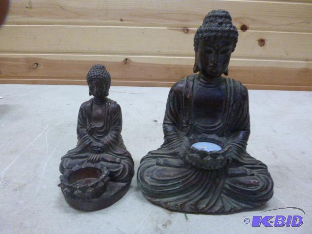 lot 40 image: 2 Buddha Candle Holders...