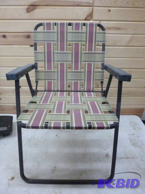 lot 44 image: Woven Folding Chair...