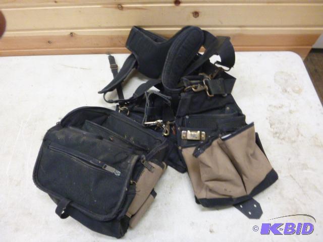 lot 65 image: Heavy Duty Tool Belt with Suspenders...