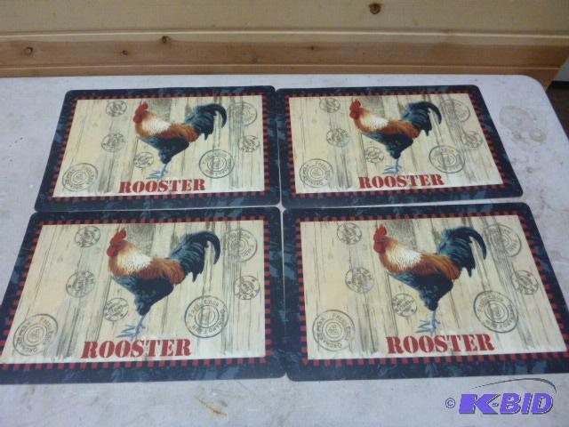 lot 75 image: 4 Rooster Placemats ...