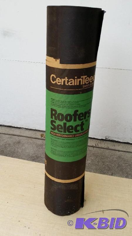 lot 14 image: Roll of Certain Teed roofers select high perf...