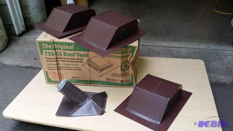 lot 17 image: The Original Lomanco roof vents, 9 total &nbs...