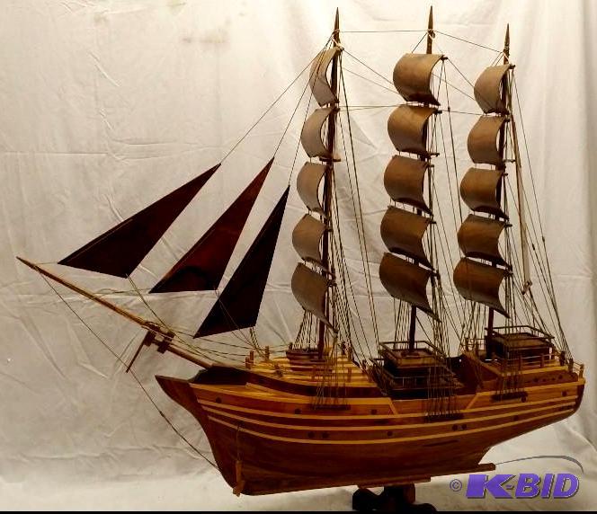 lot 30 image: Home made Ship measures 3 ft tall 3 12 ft lo...