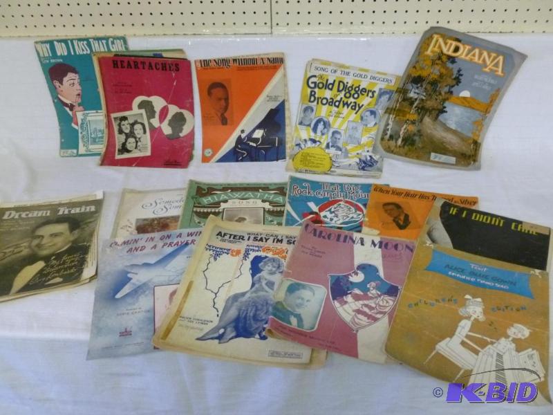 lot 119 image: Large lot of antique and vintage sheet music....