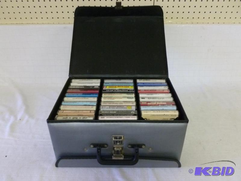 lot 124 image: Large lot of 58 cassette music tapes, comes i...