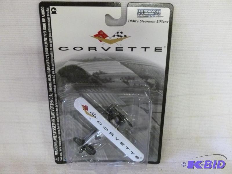 lot 126 image: Gearbox Toys - 1930s Stearman - Corvette die...