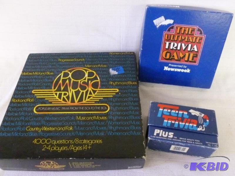 lot 152 image: Lot of three trivia related games....