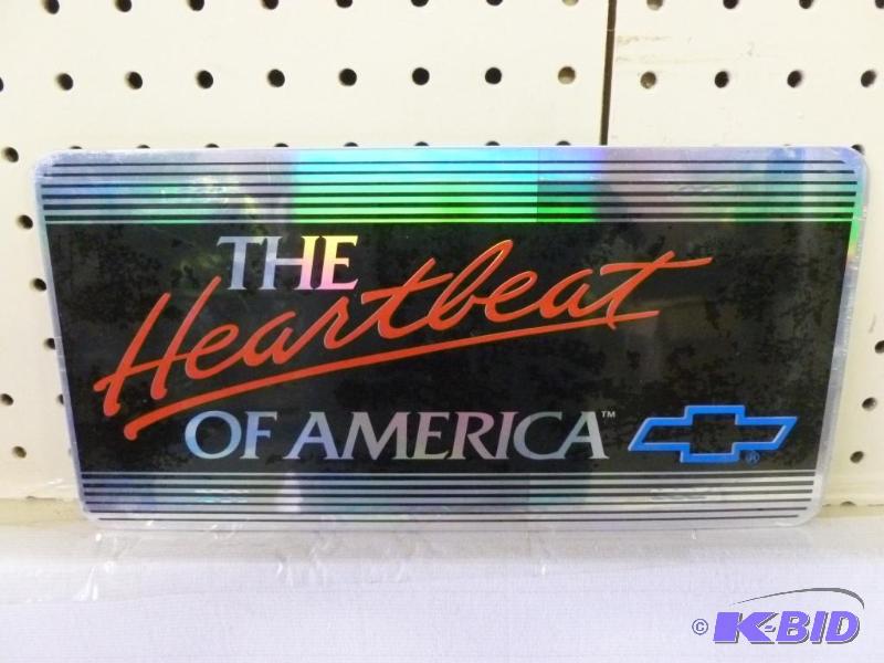 lot 191 image: Chevy - The Heartbeat Of America metal licens...