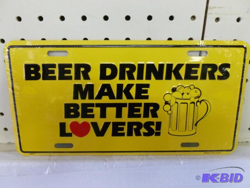 lot 192 image: Beer Drinkers Make Better Lovers embossed met...