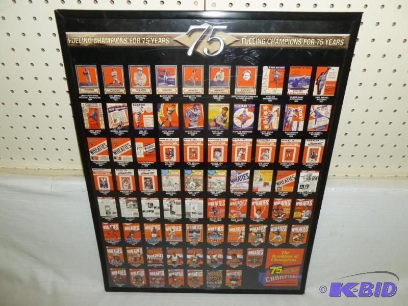 lot 37 image: Collectible Wheaties 75th anniversary framed ...