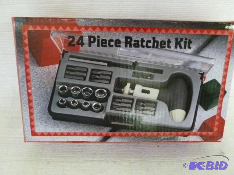 lot 67 image: Twenty - four piece ratchet socket kit, brand...