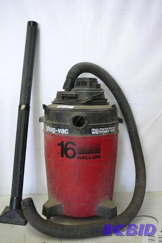 lot 12 image: Sears Shop Vac 16 gal wetdry with hoses work...