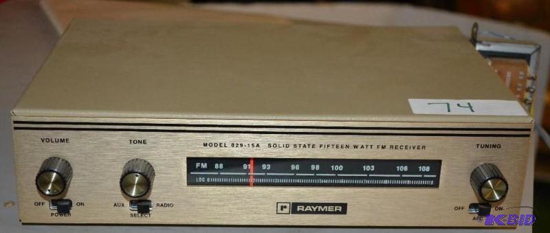 lot 74 image: Vintage Raymer Solid State 15 watt 829-15a FM...