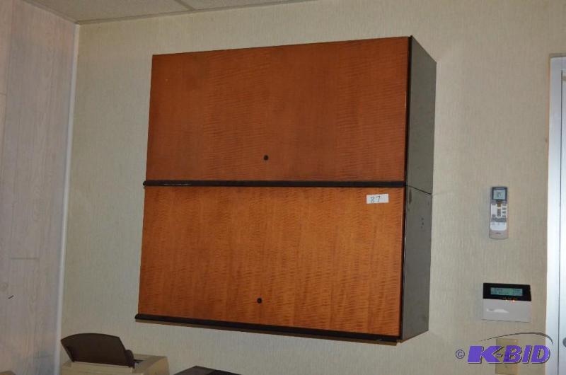 lot 87 image: Executive wall mounted cabinet. 35 12" ...