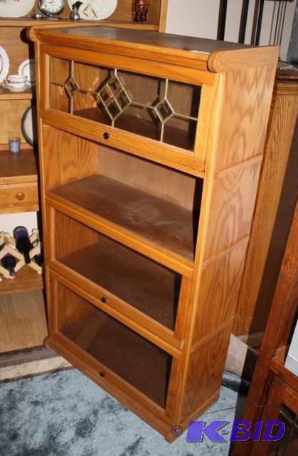 100% oak shelf with beautiful glass door 57.5...