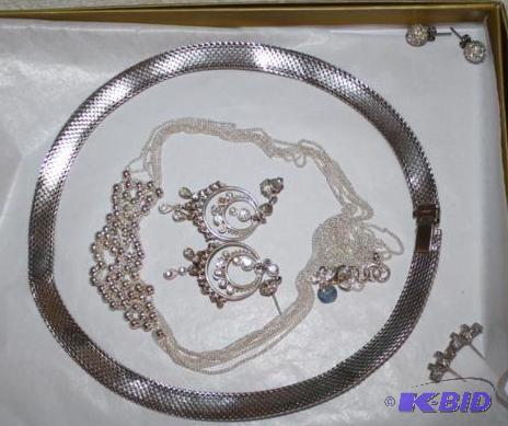 Jewelry including some Sterling   Mesh Choker...