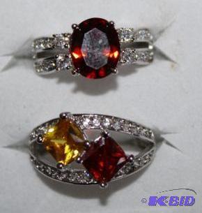 Two beautiful rings   sterling silver ring wi...