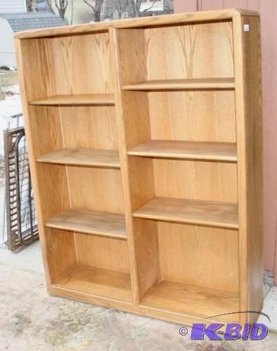 100% oak adjustable shelf bookcasedisplay ca...
