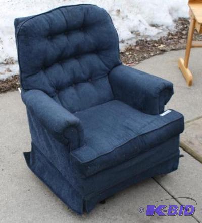 Blue lounge upholstered&nbsprocking chair ap...