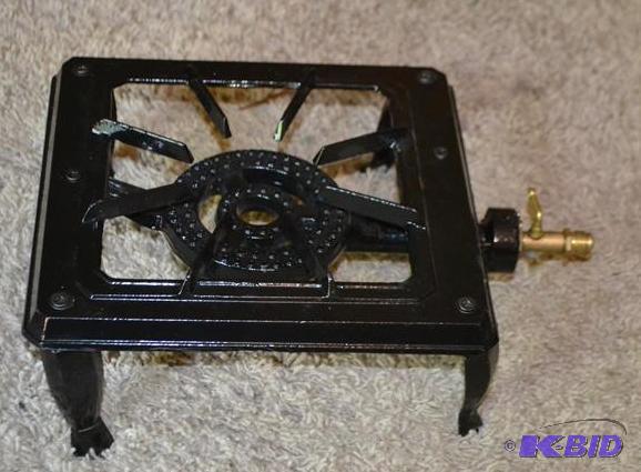 Black Cast Iron Hot plate with rotary valve f...