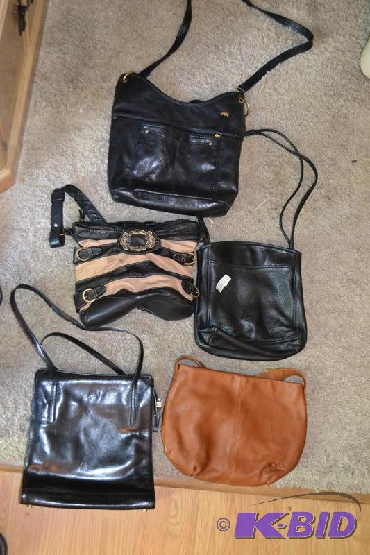 Purses- Shoulder bags and hand bags, 5 total,...