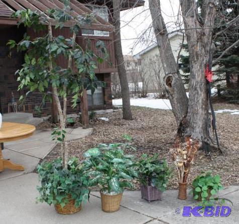 Silk tree and assorted silk vine decorations ...