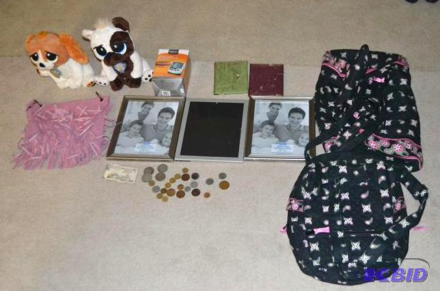 Mixed lot of coins, toys, household   4 Silve...