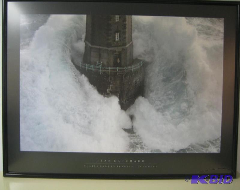 Jean Guichard Print Phares Dans La Tempete La Jument (Lighthouse)