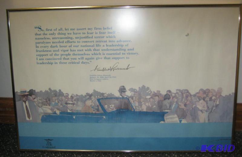 Franklin Roosevelt Speech on Fear Print