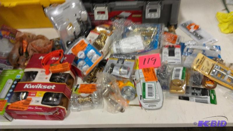 Doorknobs, and more items as pictured.. See c...