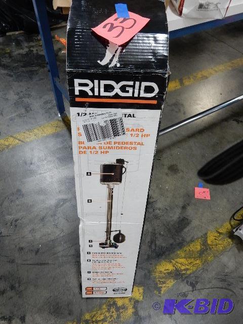 RIGID 12 HP Pedestal Sump pump.. Tested and ...