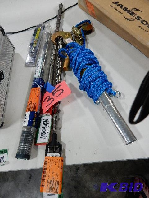 Misc. drill bits and a branch nipper apparatu...