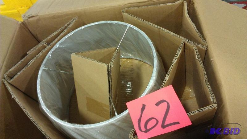 White lamp shade brushed steel. Appears brand...