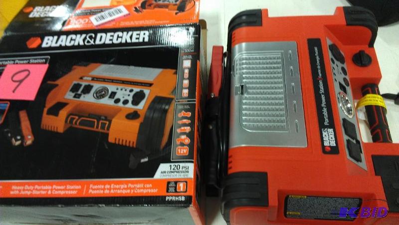 Black and Decker portable power station. Hook...