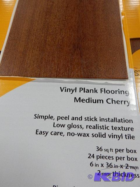 5 Boxes of Vinyl Floor Covering, Cherry finis...