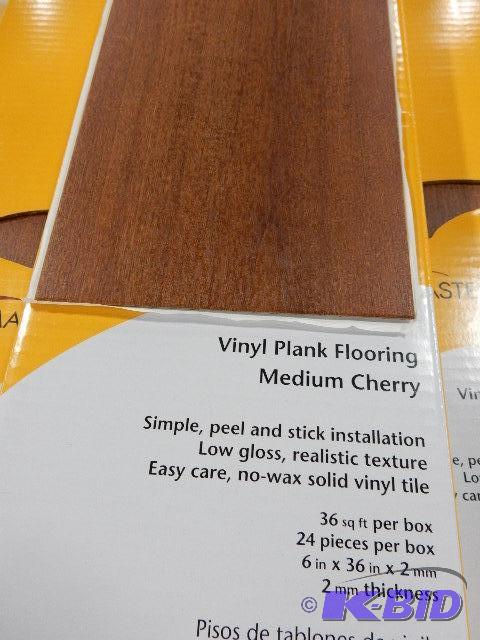 5 Boxes of Vinyl Floor Covering, Cherry finis...