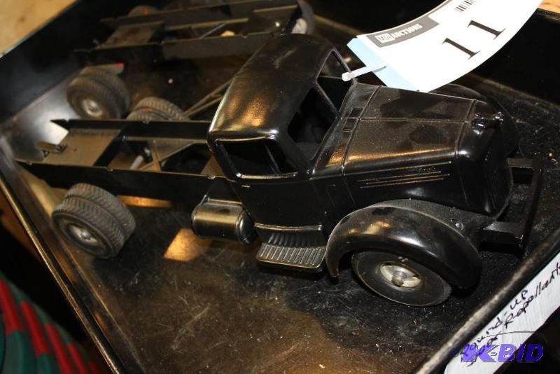 Black Tandem Toy Truck and Trailer...