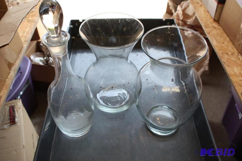 Lot of (3) Including (2) Vintage Clear Glass...