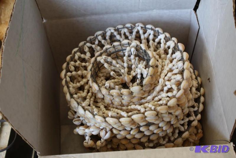 Vintage Shell Hanging Planter Basket     &nb...