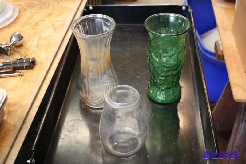Lot of (3) Glass Vases...