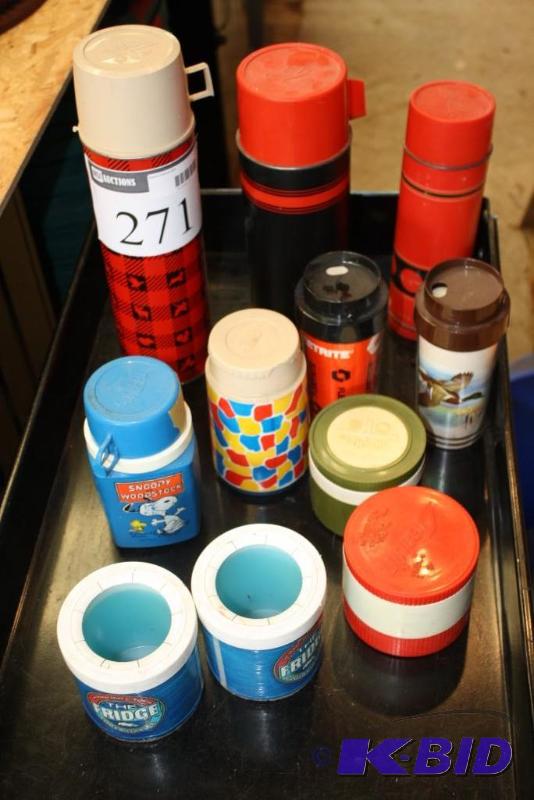 Lot of (11) Thermos, To-Go Mugs, Food Contain...