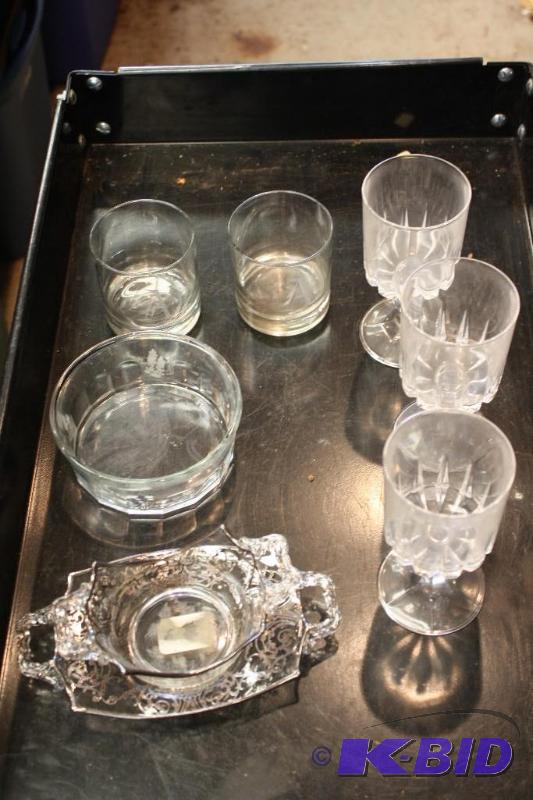 Lot of (8) items including (5) Glass Cups, (2...