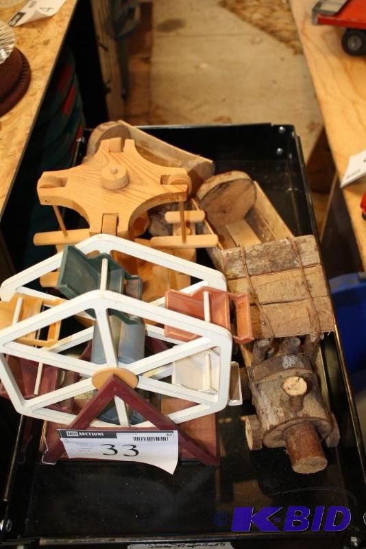 Lot of (3) items including (2) Wooden Toy Fer...
